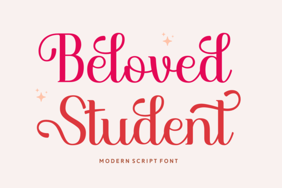 Beloved Student: A Modern Script Font for Editorial Design