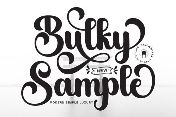 Bulky Sample: A Script Font for Digital Elegance