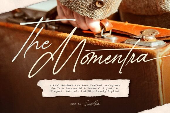 Momentra: A Refined Script Font for Editorial Design