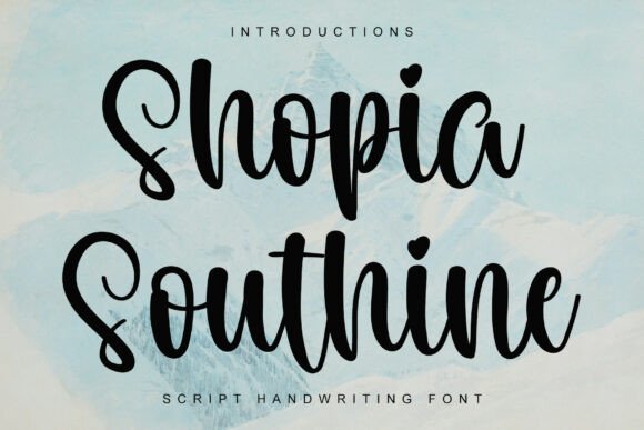 Shopia Southine: A Bold Script Font for Editorial Design